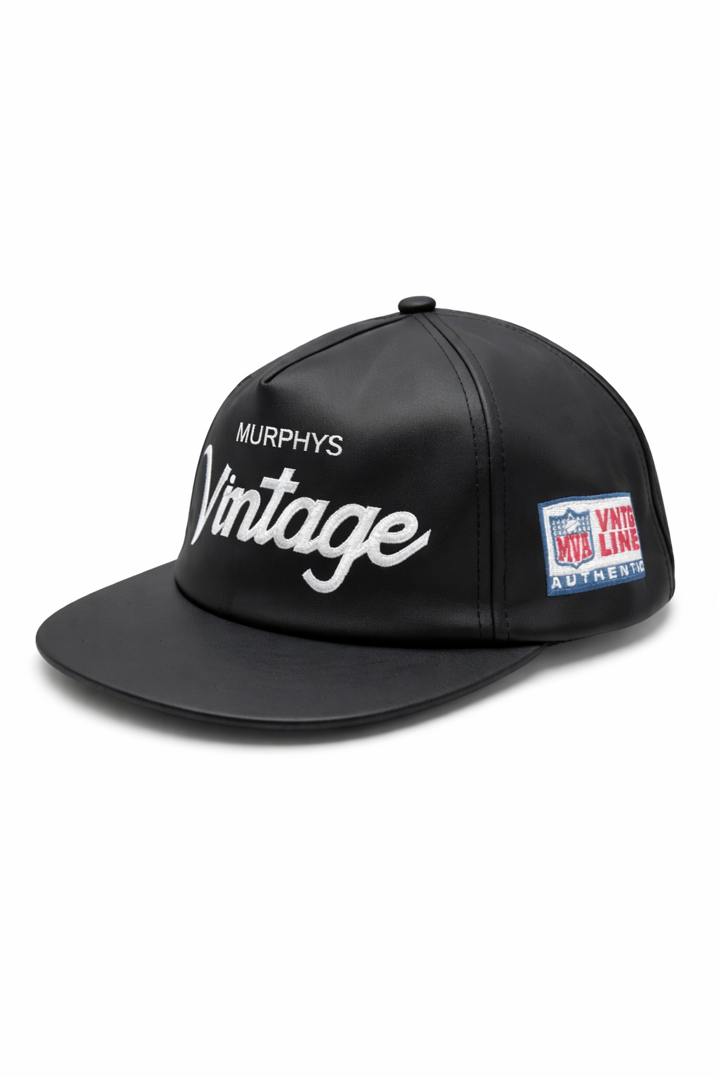 Premium leather script strap back