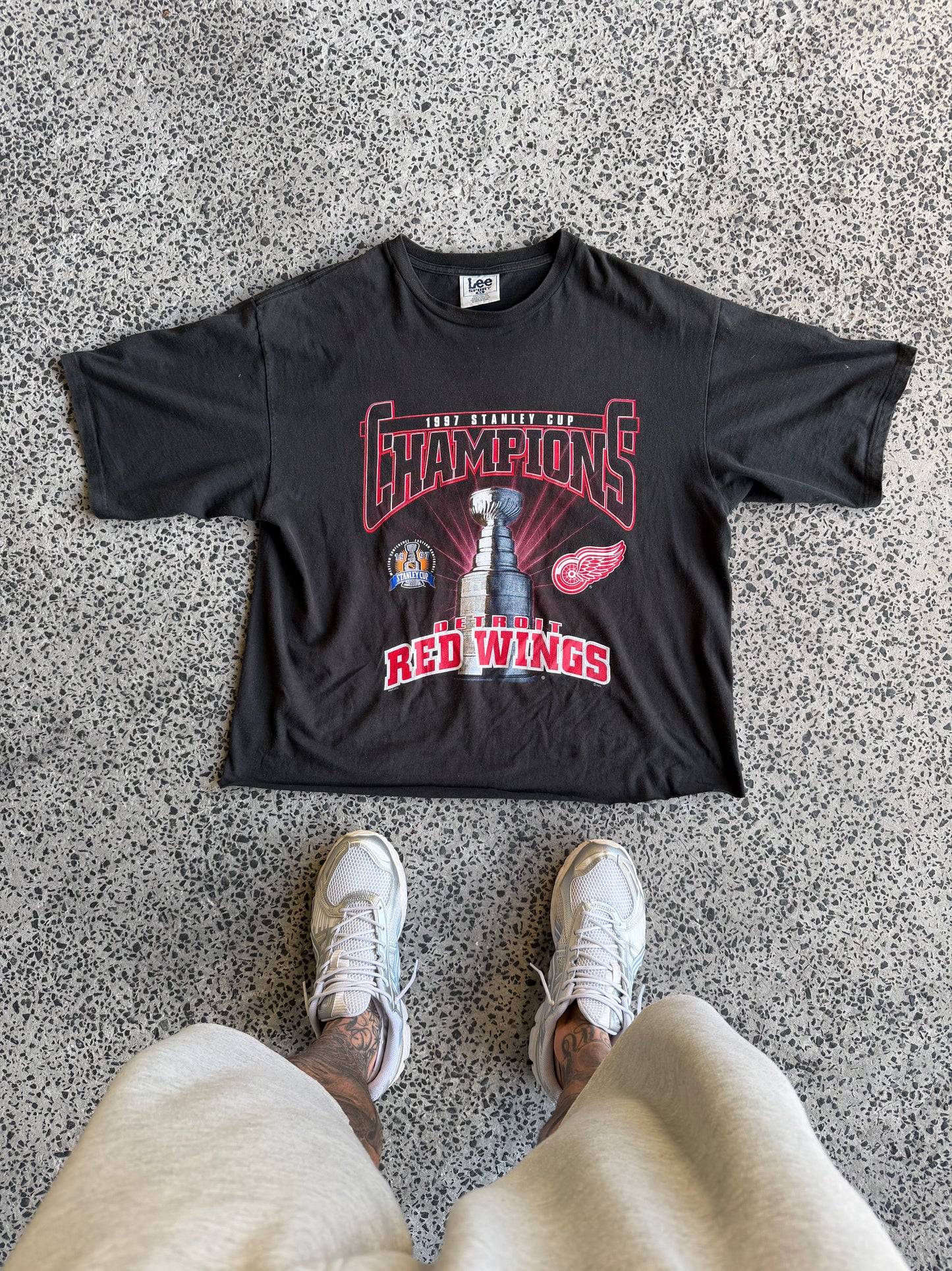 1997 redwings champions cropped tee xl