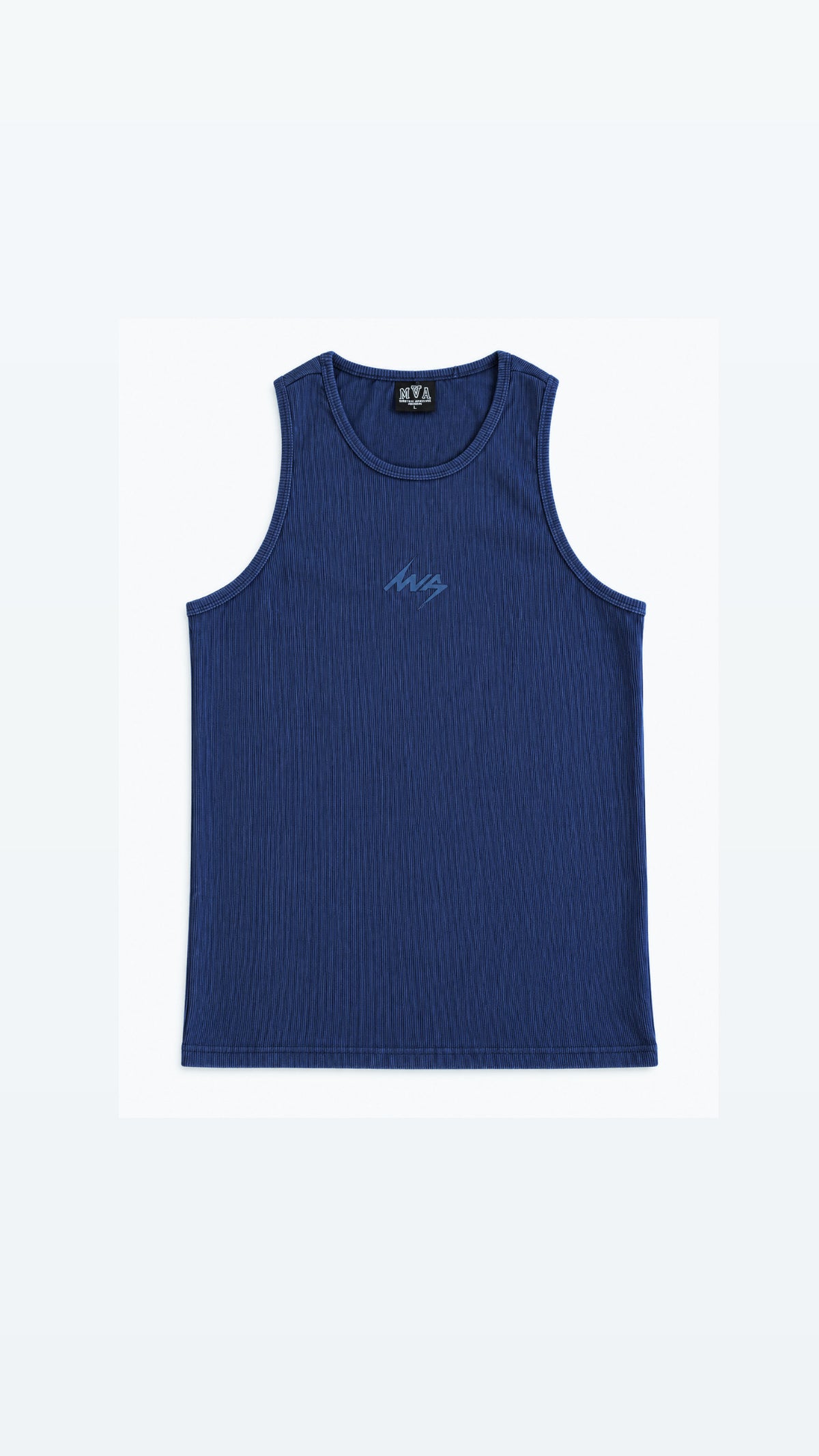 Navy ribbed tank
