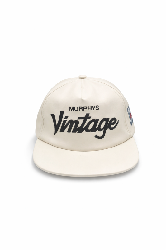 Premium leather script strap back