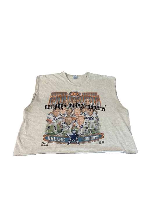 1996 Dallas cowboys custom cropped tank xl